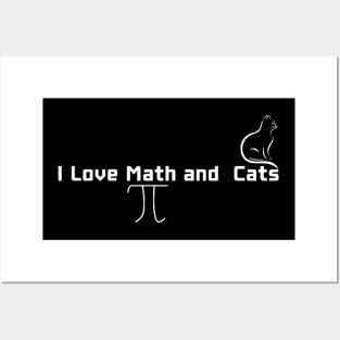 I love math and cats Posters and Art